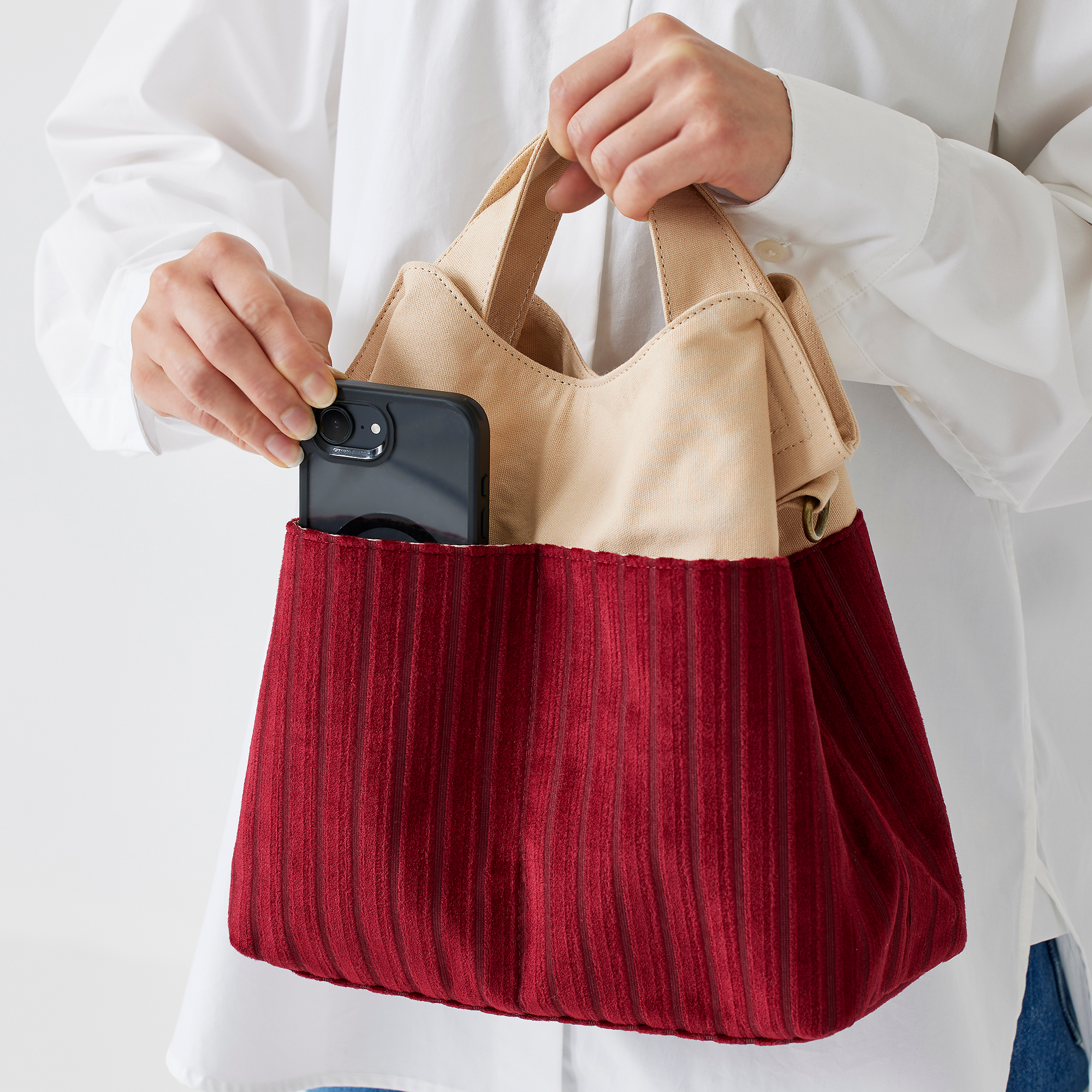 ソファー柄くたっとショルダーバッグ