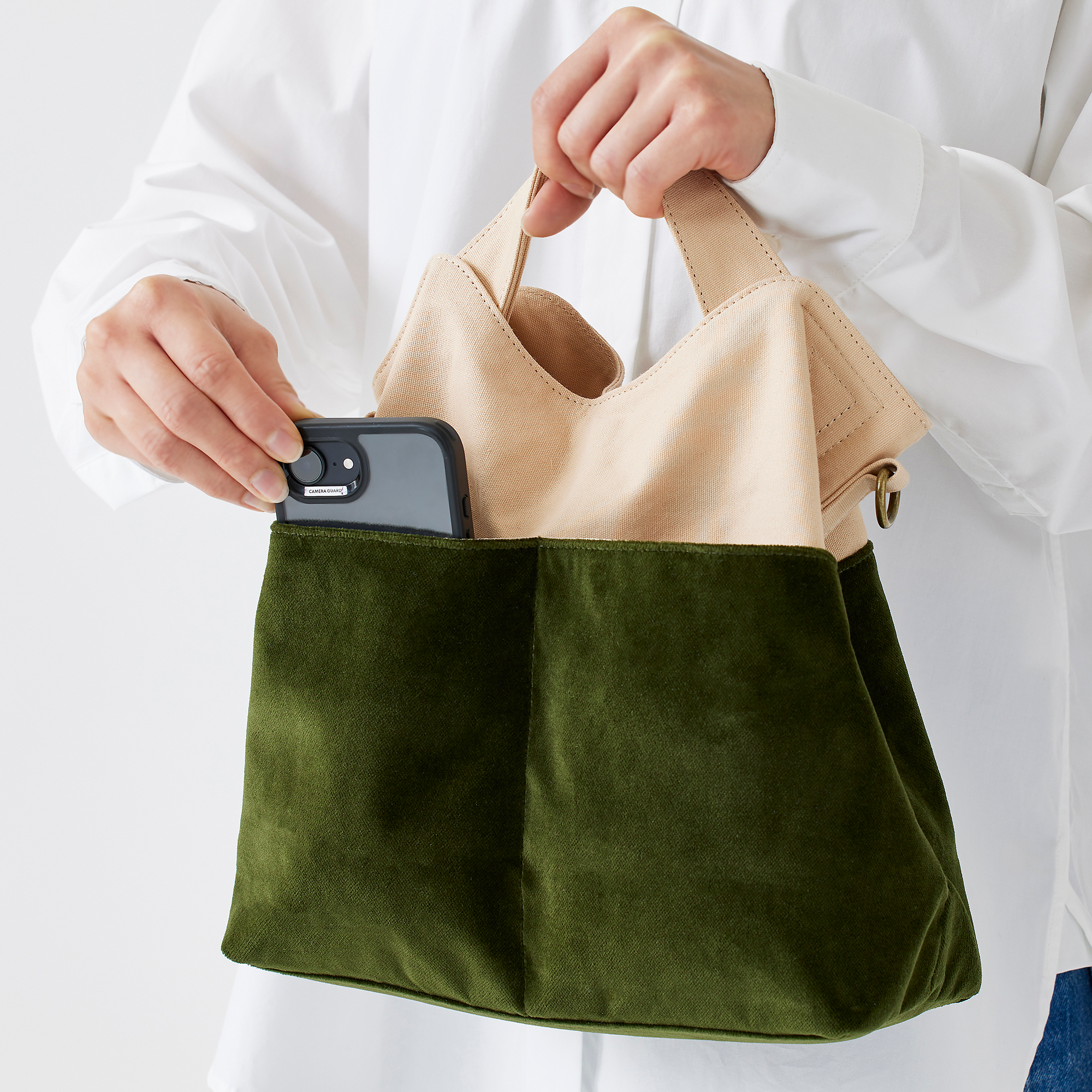 おかげ庵ソファー柄くたっとショルダーバッグ