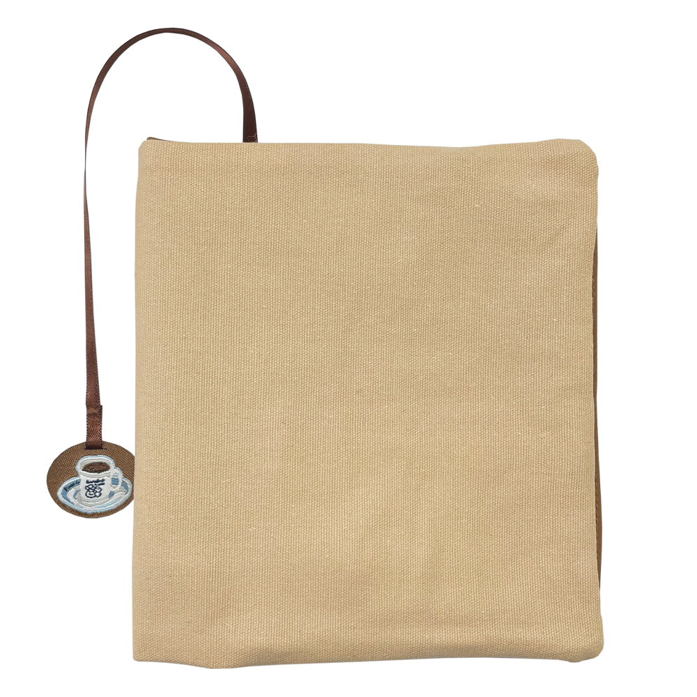 コーヒー染めブックカバー(コーヒーカップしおり)