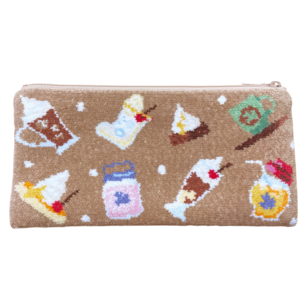 シェニール織ポーチ